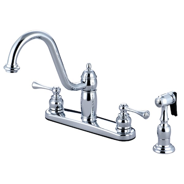 Heritage Centerset Kitchen Faucet, Chrome